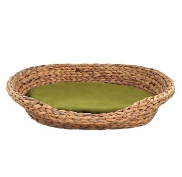 Silvio Design Dog Bed Water Hyacinth Olive Cushion