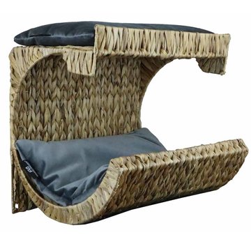 Silvio Design Wandligplaats voor Katten - Waterhyacint & Grijs Fluweel