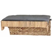Silvio Design Wall-Mounted Cat Shelf - Water Hyacinth & Grey
