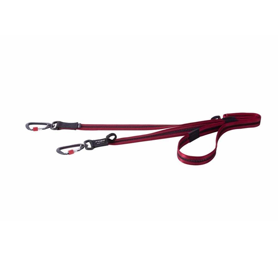 Hondenriem Airtech Multi Lead Rood