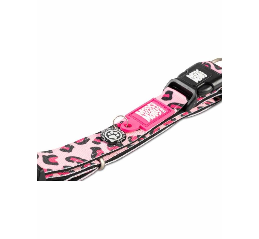 Dog Collar Leopard Pink