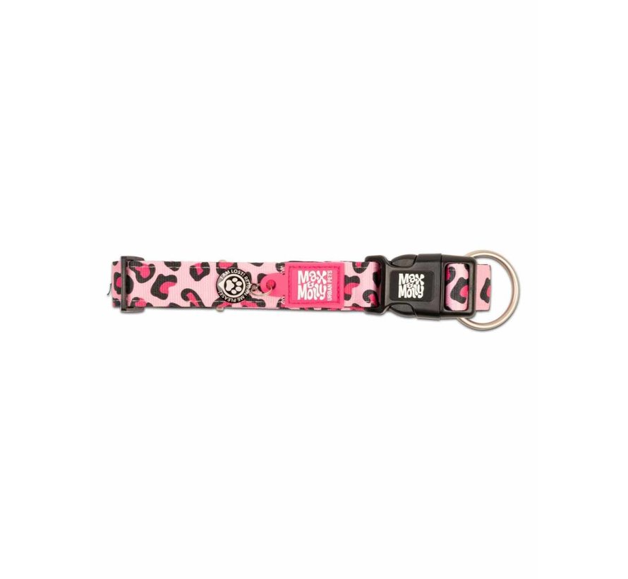 Hondenhalsband Leopard Pink