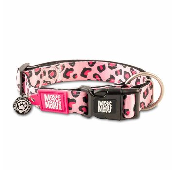 Max & Molly Dog Collar Leopard Pink