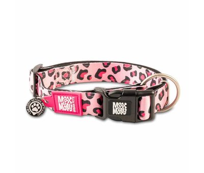 Max & Molly Dog Collar Leopard Pink