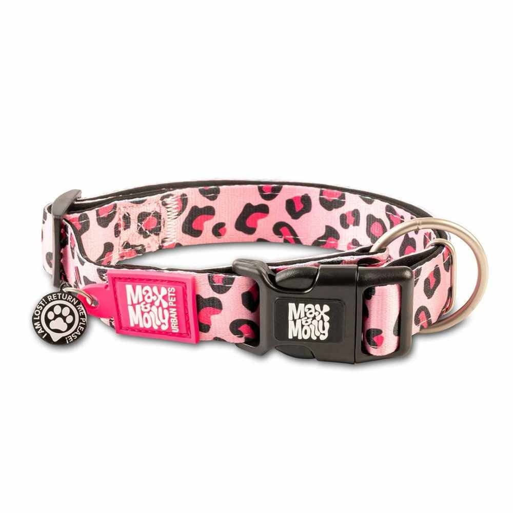 Hondenhalsband Leopard Pink