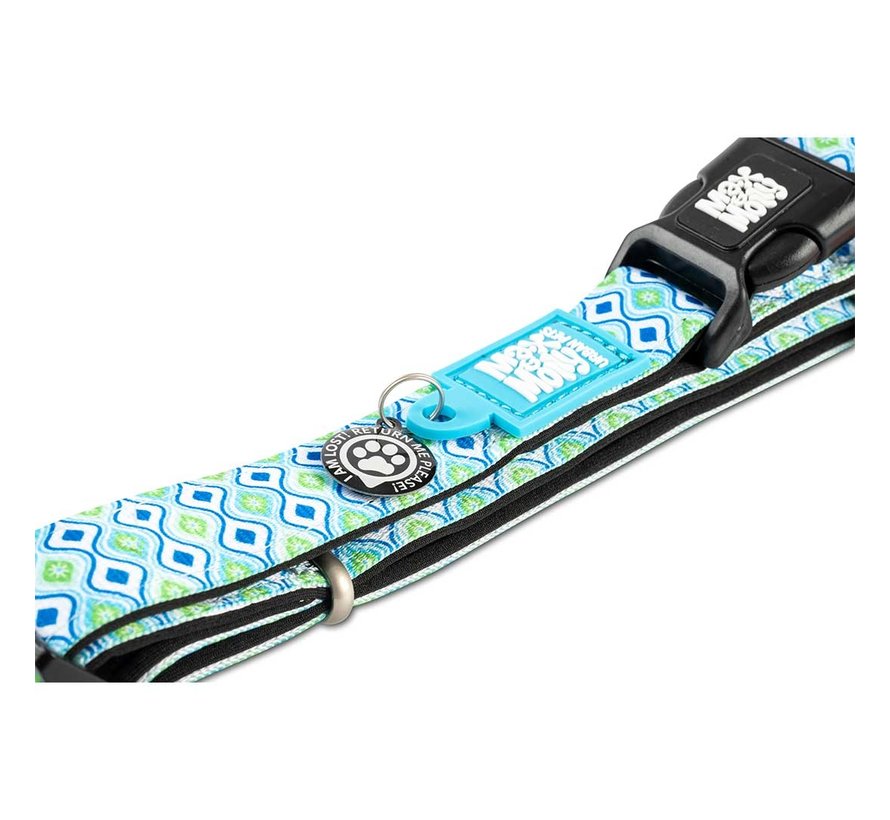 Dog Collar Retro Blue