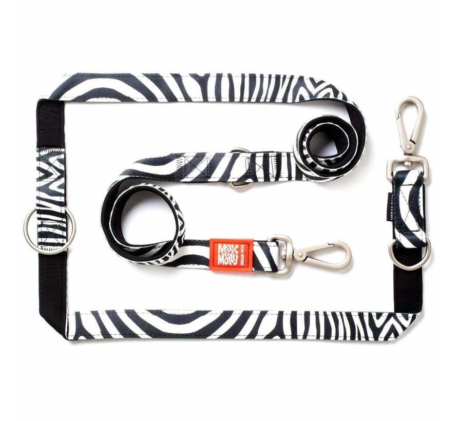 Dog Leash Multi Function Zebra