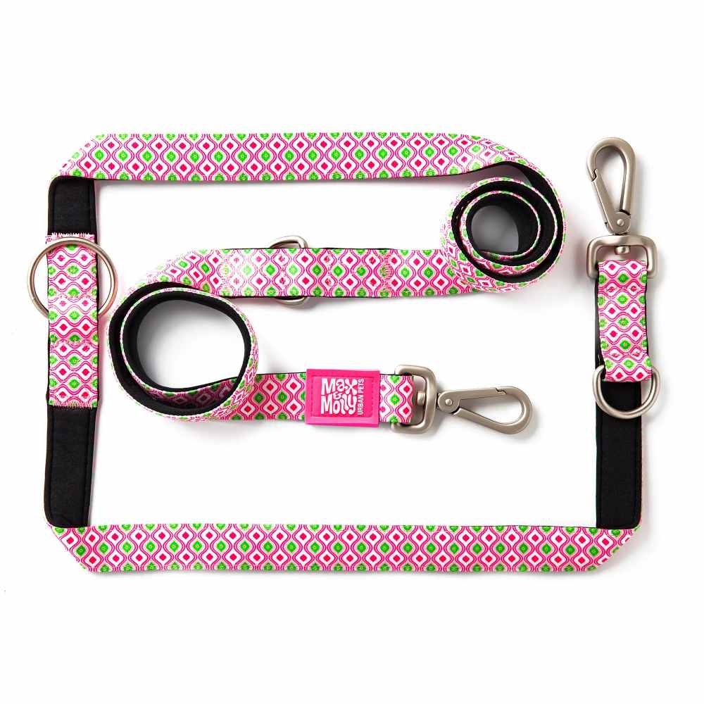 Hondenriem Multi Function Retro Pink