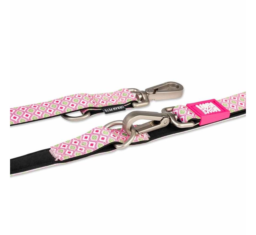 Dog Leash Multi Function Retro Pink