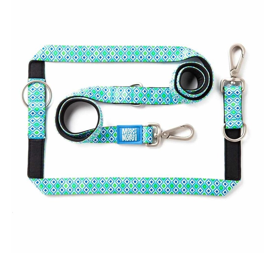 Dog Leash Multi Function Retro Blue