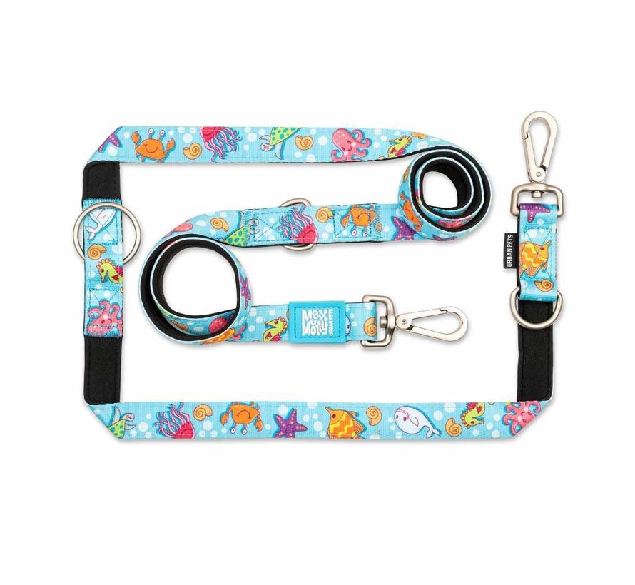 Dog Leash Multi Function Blue Ocean