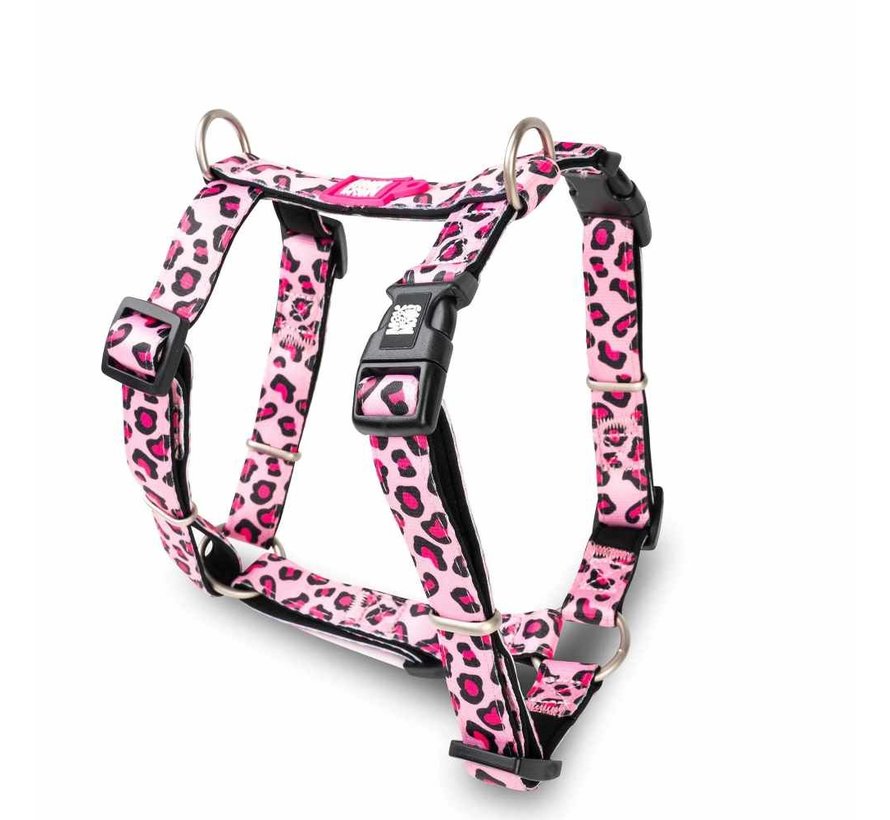 Dog Harness Leopard Pink