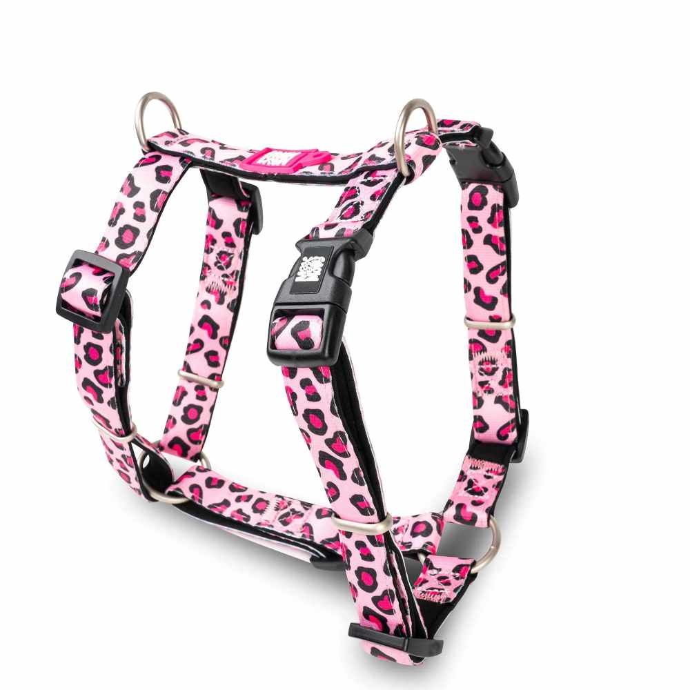 Afbeelding Max & Molly H-Hondenharnas - Leopard Pink - S door Petsonline