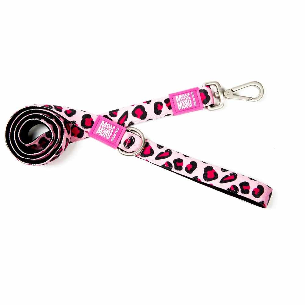 Afbeelding Hondenriem Leopard Pink door Petsonline