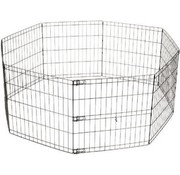 M-Pets Foldable Puppy Pen Black