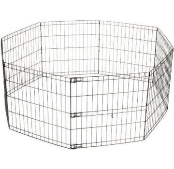 M-Pets Foldable Puppy Pen Black