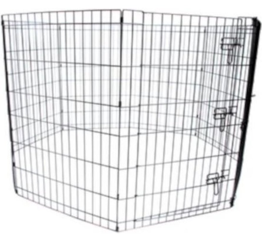 Foldable Puppy Pen Black