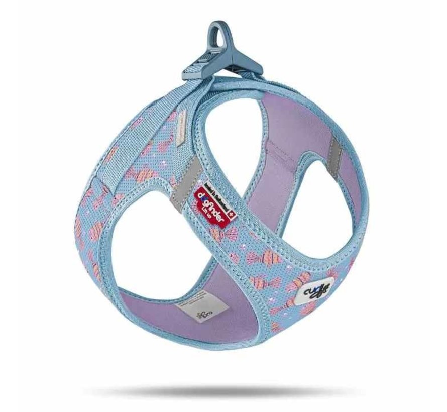 Dog Harness Clasp Vest Harness Aqua Fish