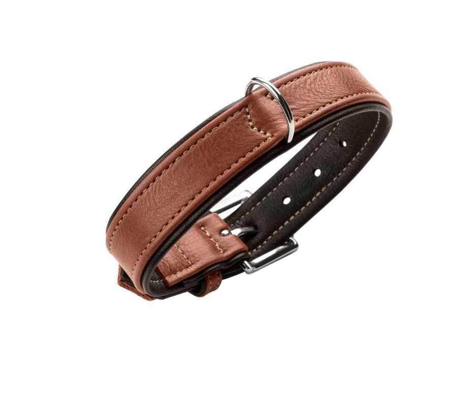 Dog Collar Canadian Up Cognac / Black