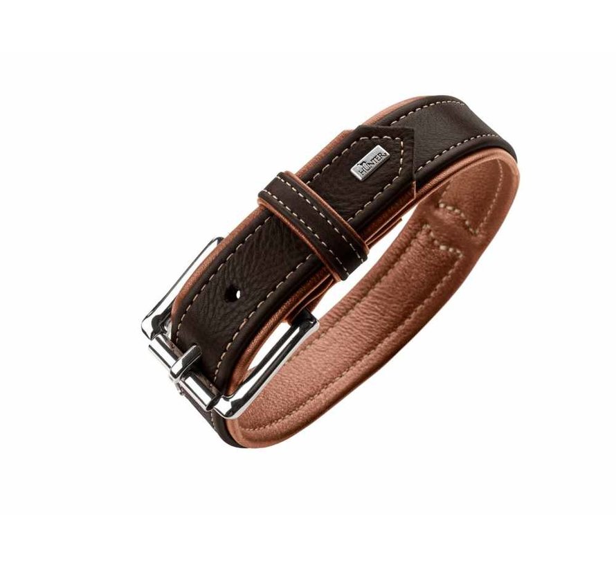 Dog Collar Canadian Up Black / Cognac