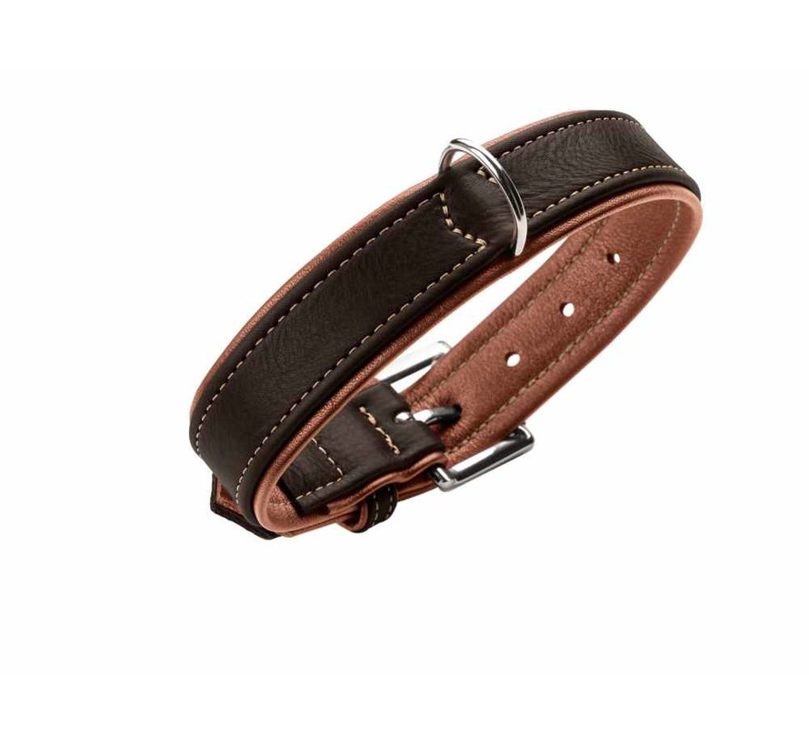 Dog Collar Canadian Up Black / Cognac