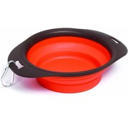 M-Pets Orange Collapsible Pet Bowl for Food and Water