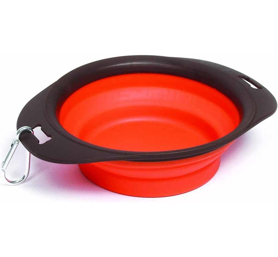 Orange Collapsible Pet Bowl for Food and Water