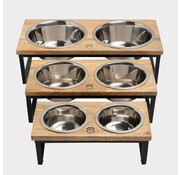 GF Pet Double Pet Feeder Wood