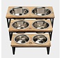 Double Pet Feeder Wood