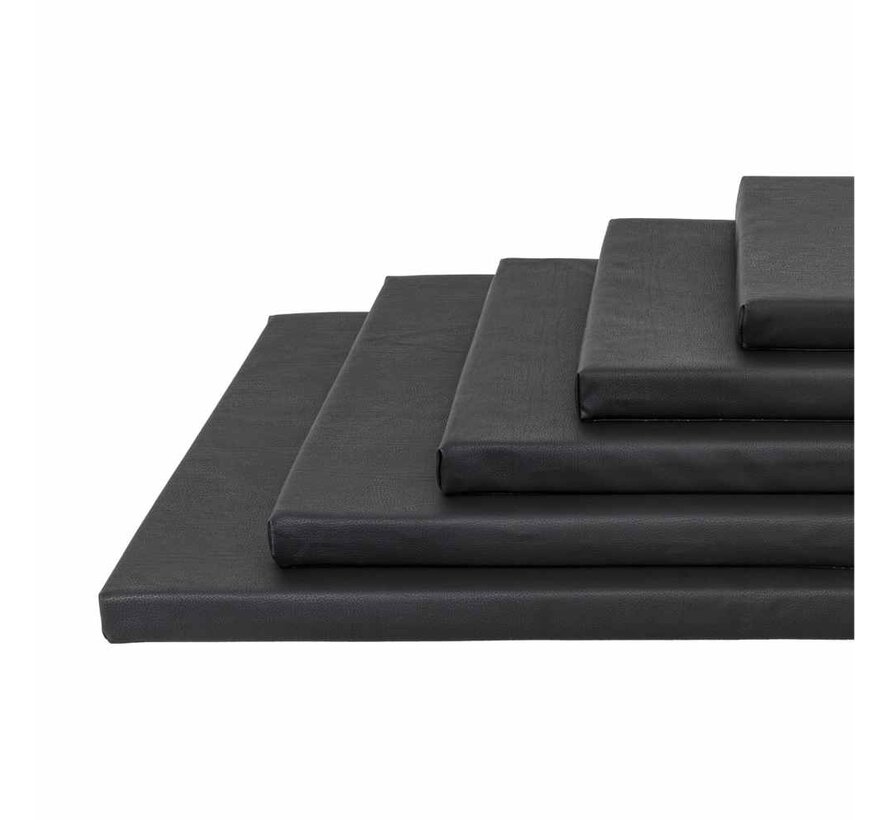 Dog Crate Pad Faux Leather Black