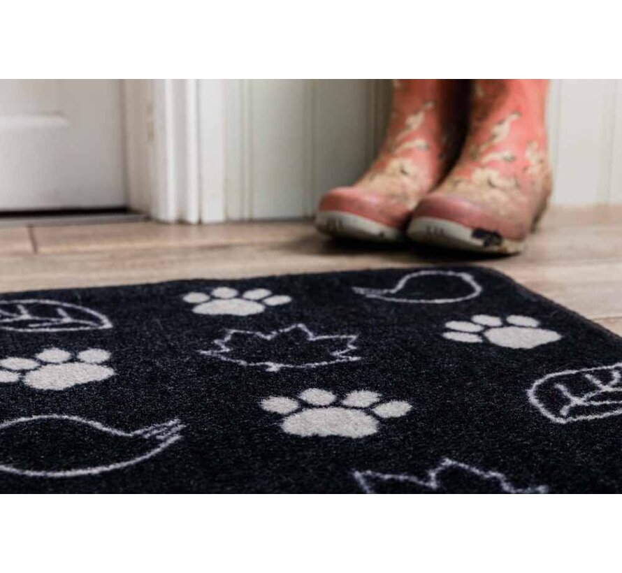 Pet Rebellion Barrier Rug Stop Muddy Paws Black - Petsonline