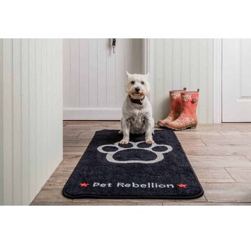 Pet Rebellion Barrier Rug Stop Muddy Paws Black