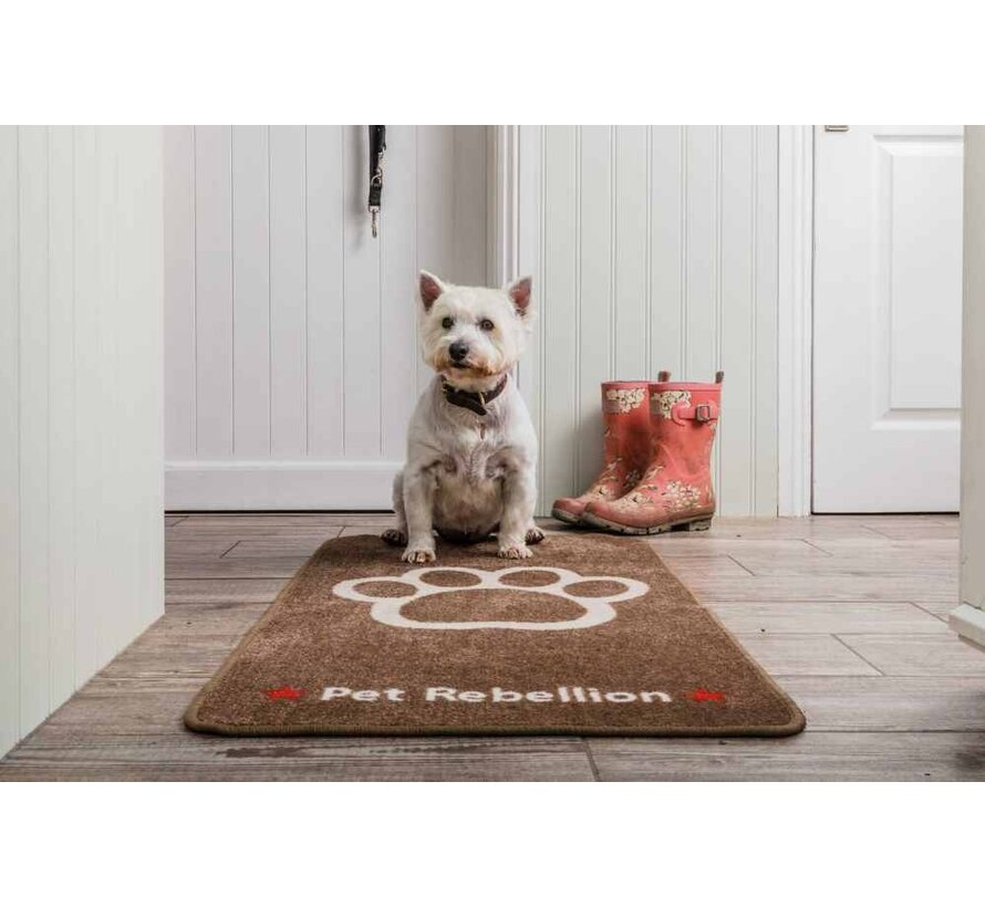 Dog Paw Printed Floor Rug, Water Absorption And Mud Removal Carpet