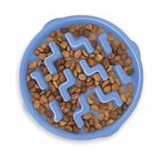 Outward Hound Slow Bowl Fun Feeder Blue