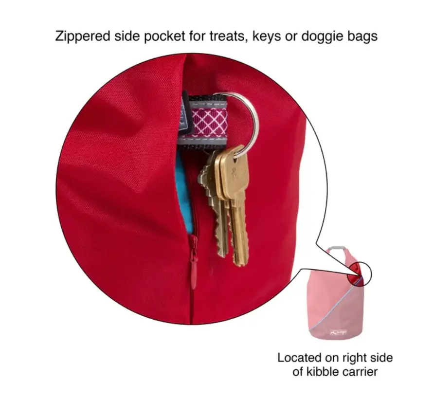 Portable Food Container Kibble Carrier Red