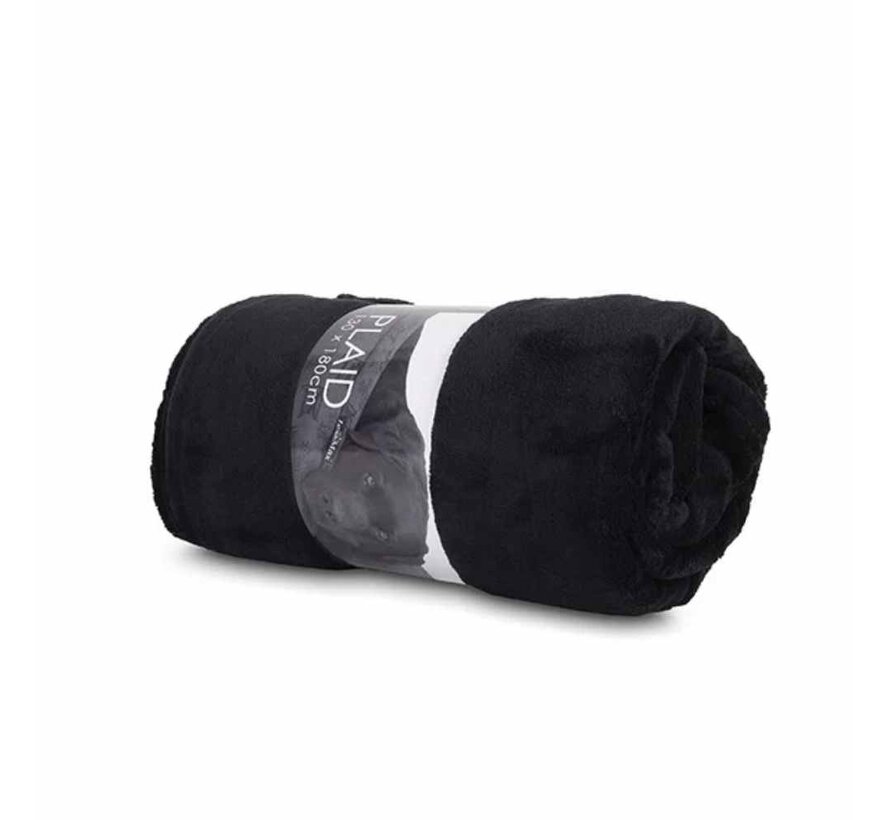 Dog Blanket Fleece Black