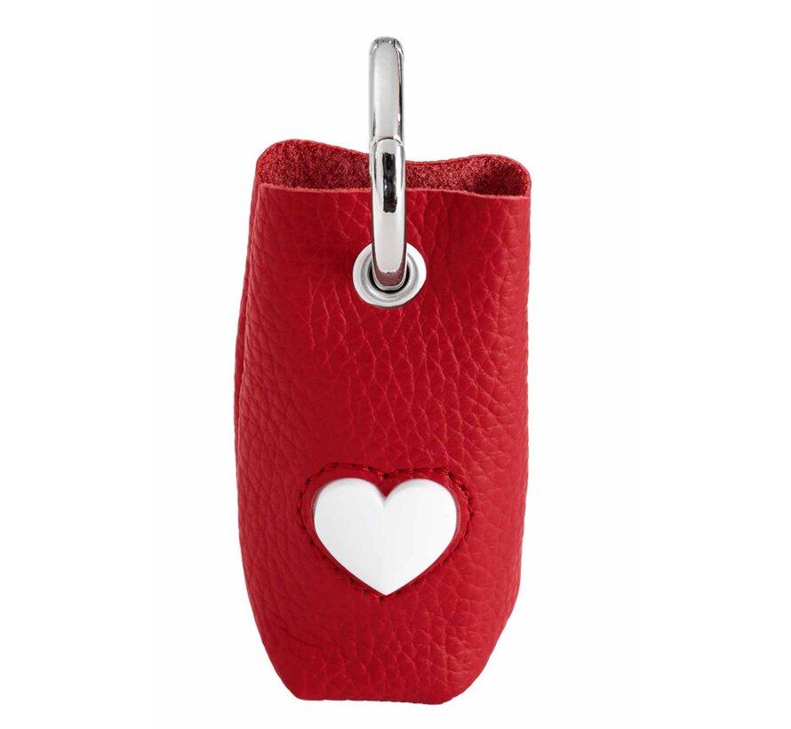 Poop bag holder Love Red
