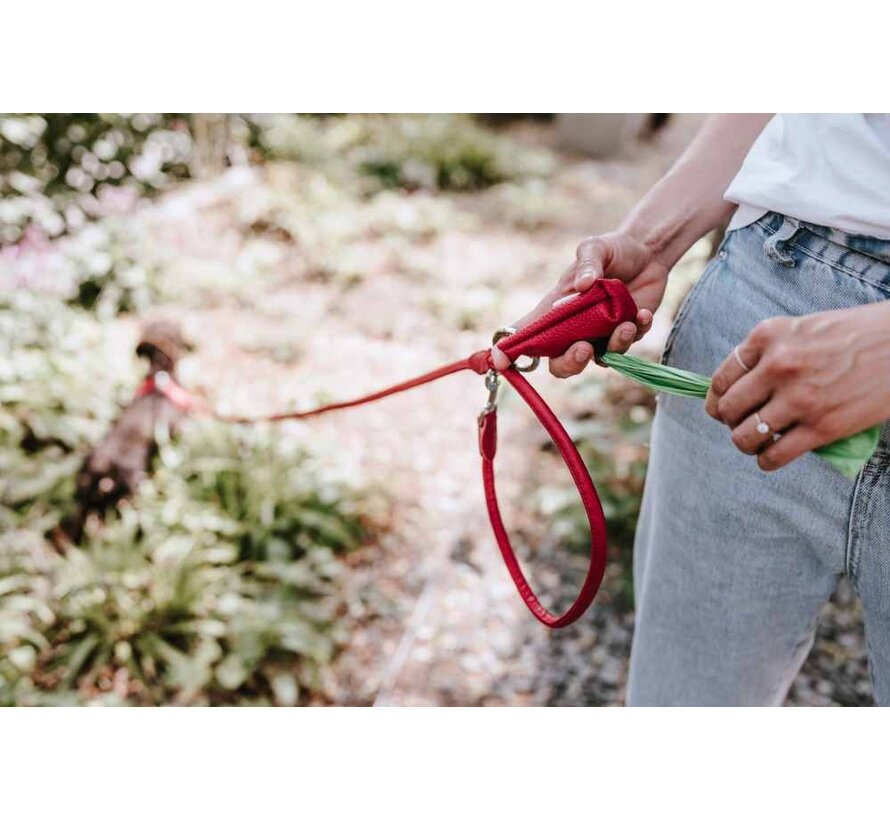 Poop bag holder Love Red