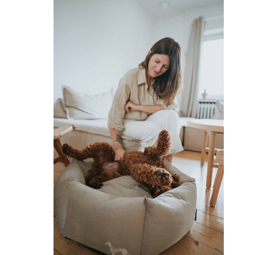 Orthopedic Octagonal Dog Bed Merida Taupe