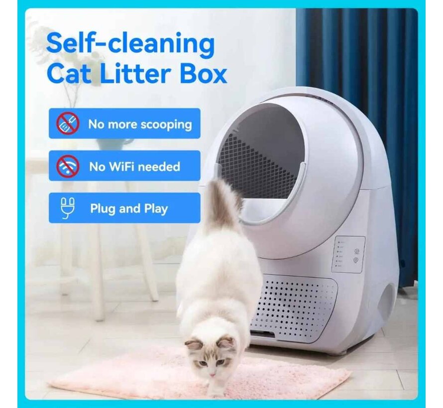 Self-cleaning litter box