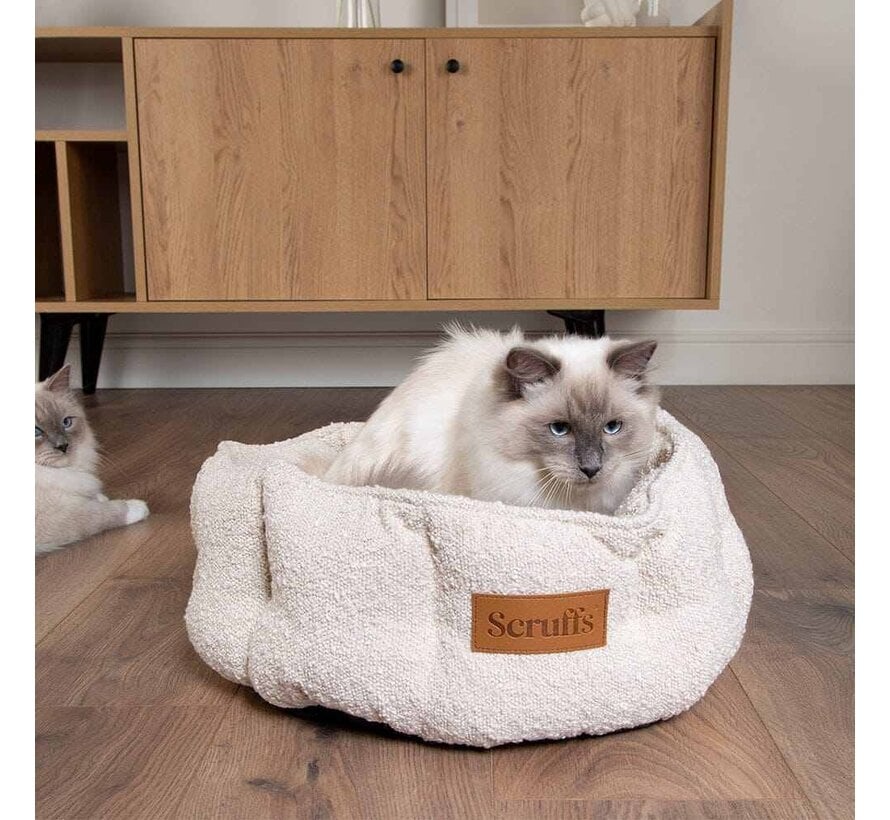 Cat Bed Boucle Ivory