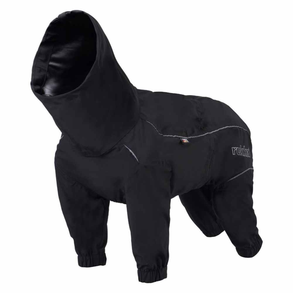 Rukka Pets Protect Overall – Beschermende overall voor honden tegen wind en regen – Kleur: Zwart, Maat: Maat 60