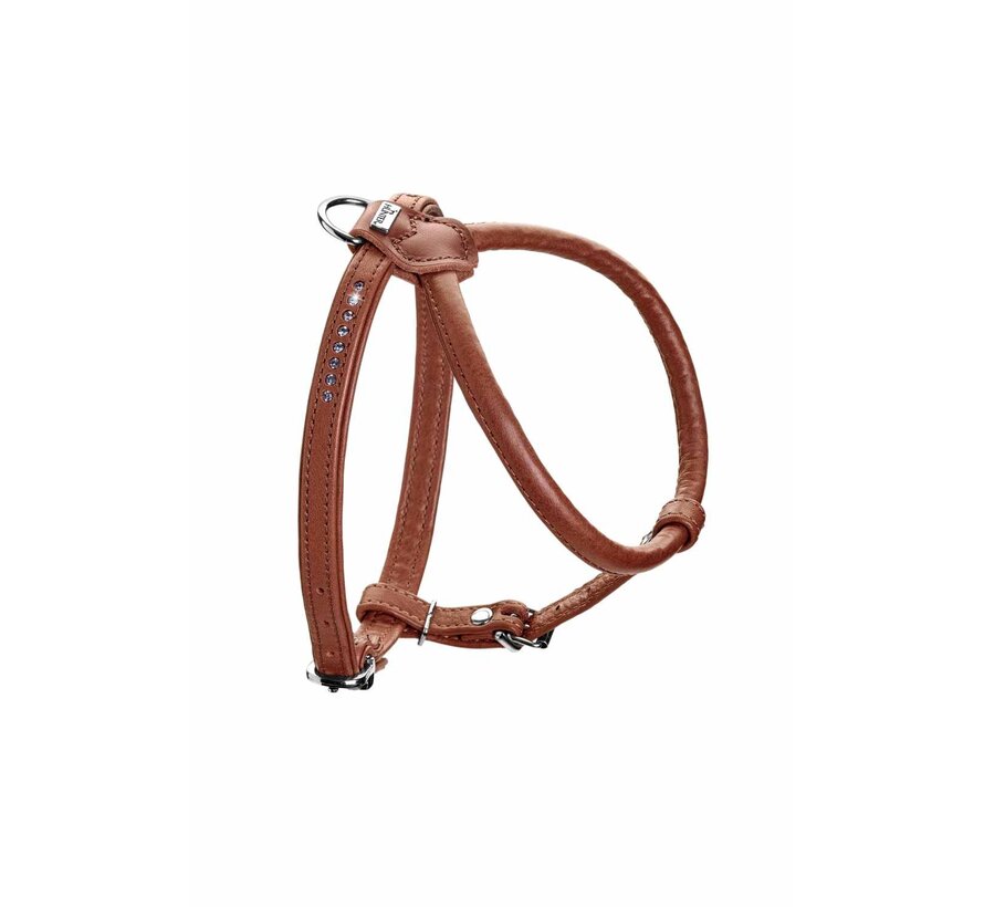 Dog Harness Round & Soft Canadian Up Cognac