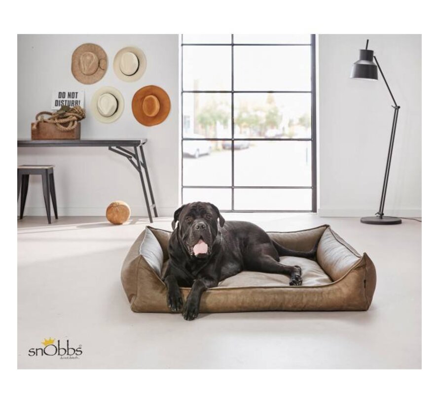 Orthopedic Dog Bed Buffalo Cowboys Brown