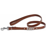 Doxtasy Dog Leash With Name Medium Brown