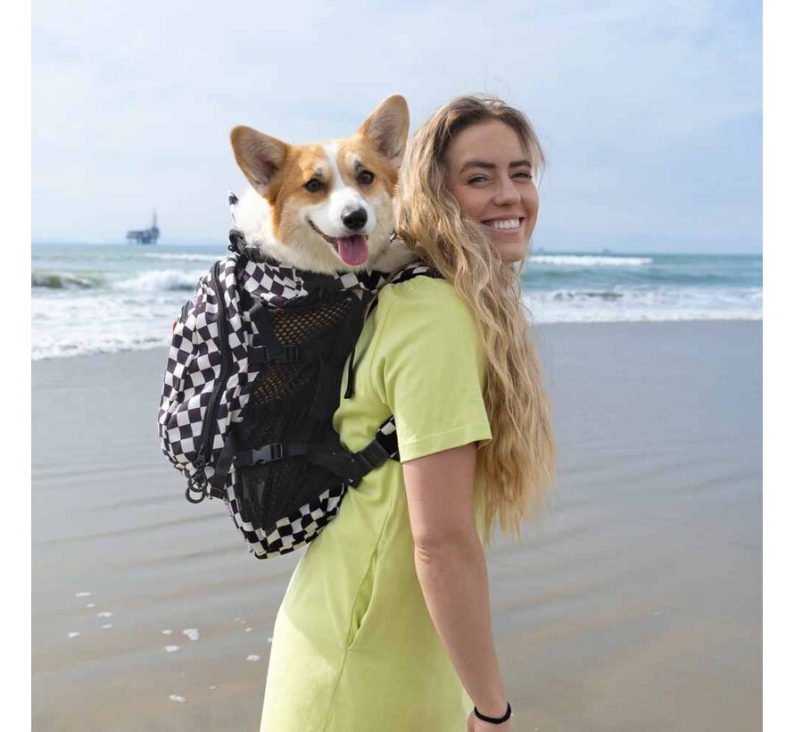 Dog Backpack Plus 2 Checkered