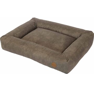 Jack and Vanilla Dog Bed Boxbed Faux leather Classy Stone