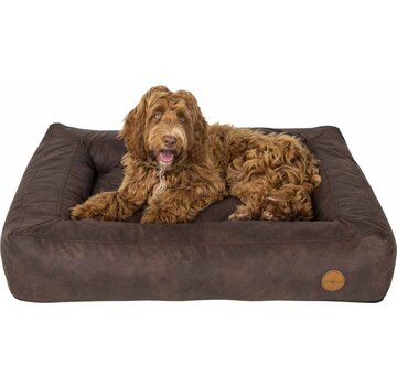 Jack and Vanilla Dog Bed Boxbed Faux leather Classy Bark