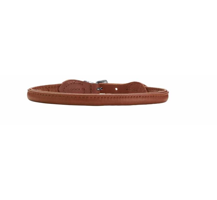 Dog Collar Round & Soft Canadian Up Cognac