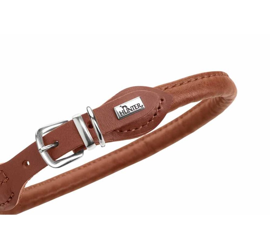 Dog Collar Round & Soft Canadian Up Cognac